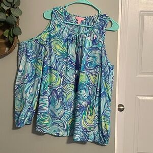 Lilly Pulitzer Cold Shoulder Blouse